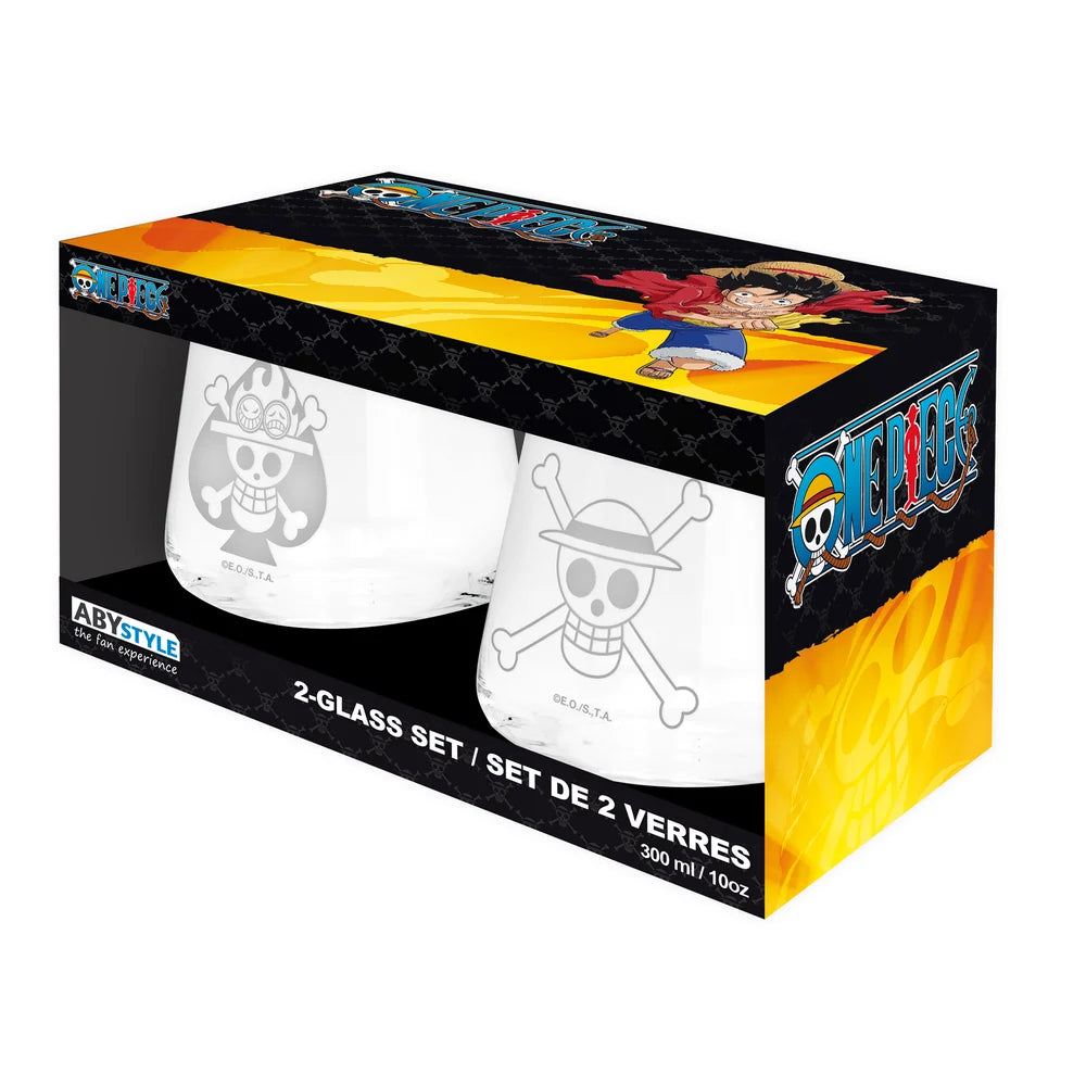 ABYstyle One Piece Luffy & Ace 2 Glass Set