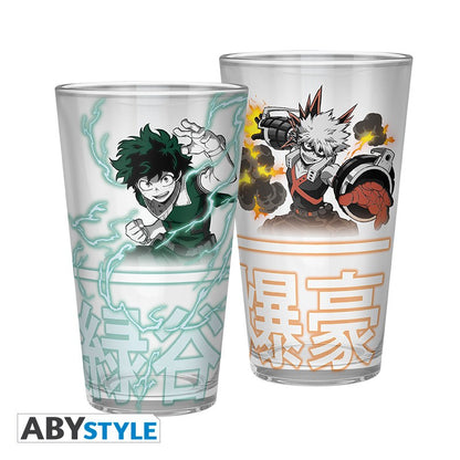 My Hero Academia Izuku & Bakugo 400ml Glass